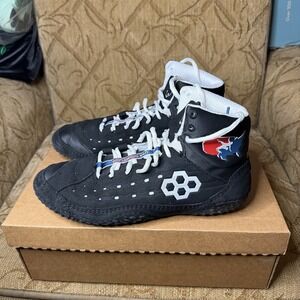 RUDIS USA WRESTLING SF-TBILISI 2.0 ADULT WRESTLING SHOES - USA BLACK MEN'S 9